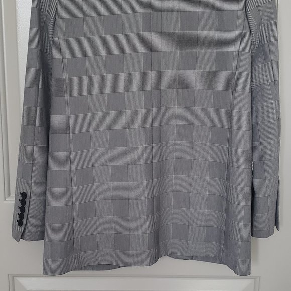 Oversized Double Breasted Express Plaid Blazer - Picture 2 of 4